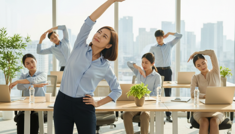 Cách vận động nhẹ nhàng tại văn phòng giúp kích hoạt trao đổi chất