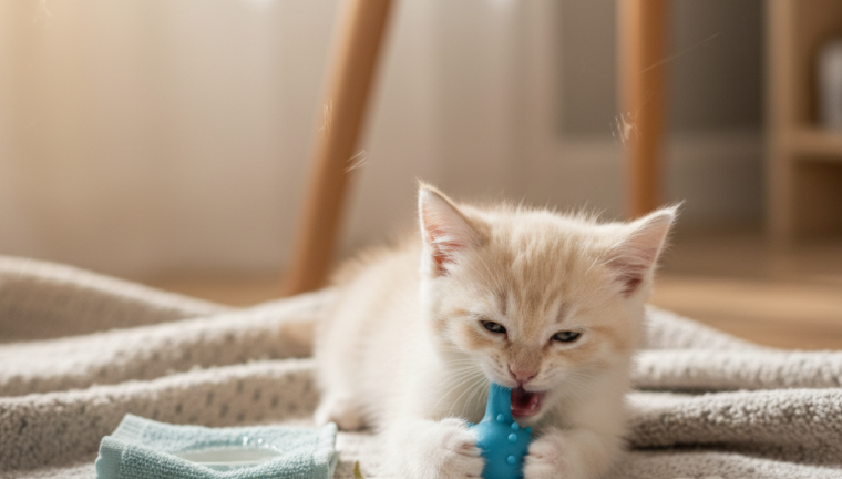 Mèo con mọc răng: Dấu hiệu và cách giúp bé giảm khó chịu