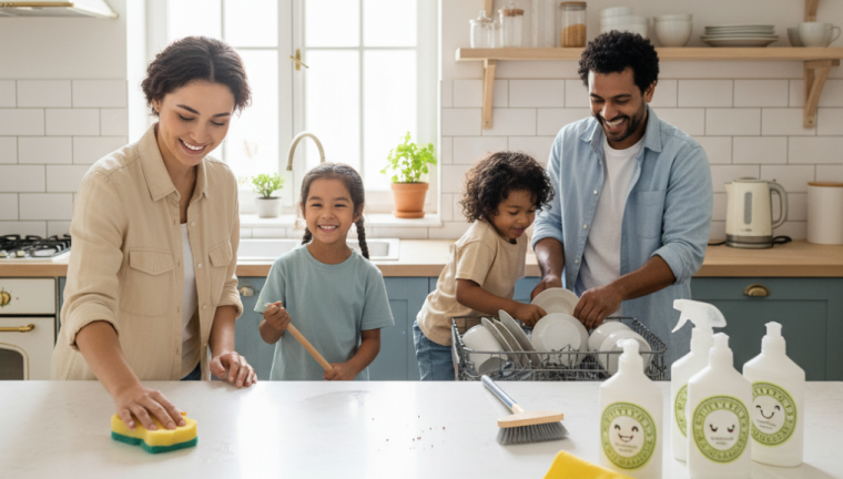 Phân công dọn dẹp bếp: Chấm dứt 'chiến tranh' việc nhà